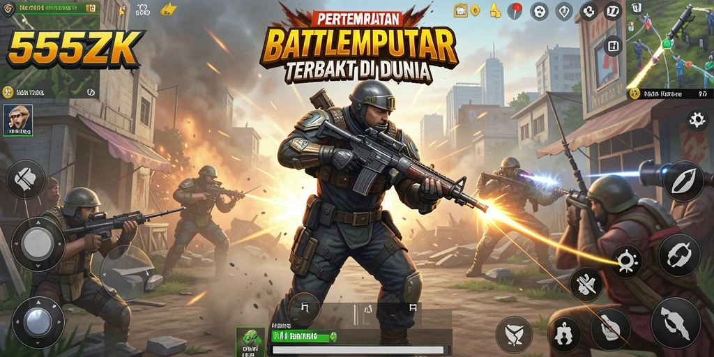 Menampilkan pertempuran intens di battlefield 555ZK.