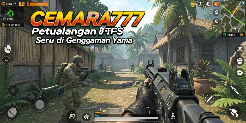Tangkapan layar CEMARA777 menampilkan adegan intens dari pertempuran FPS.