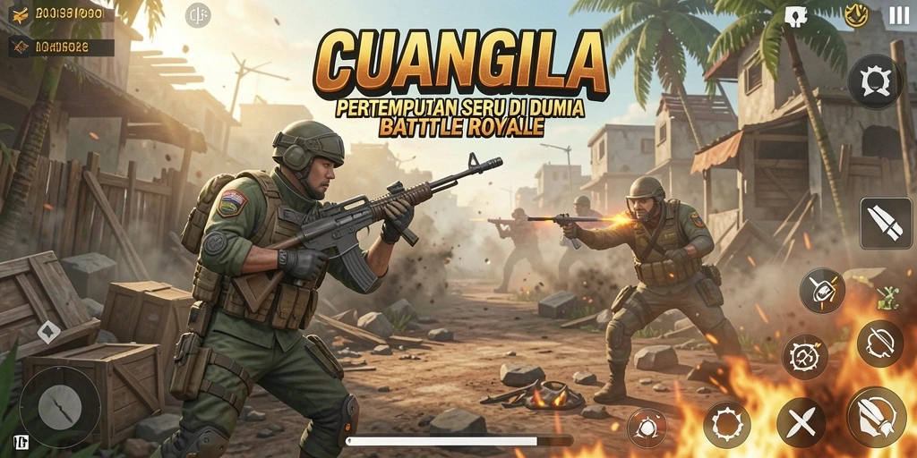 Tampilan menegangkan dari gameplay CUANGILA Battle Royale.