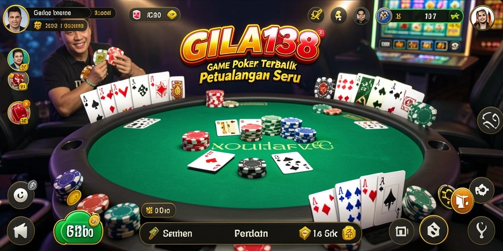 Screenshot gameplay GILA138 menampilkan aksi seru Poker.