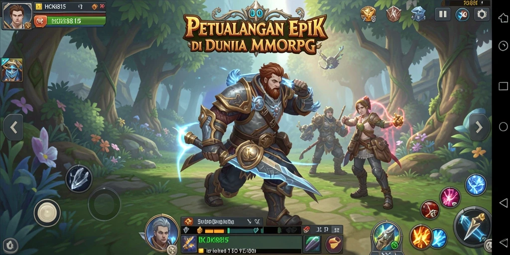 Screenshot utama HOKI8815 menampilkan gameplay seru dan karakter yang di-customize.