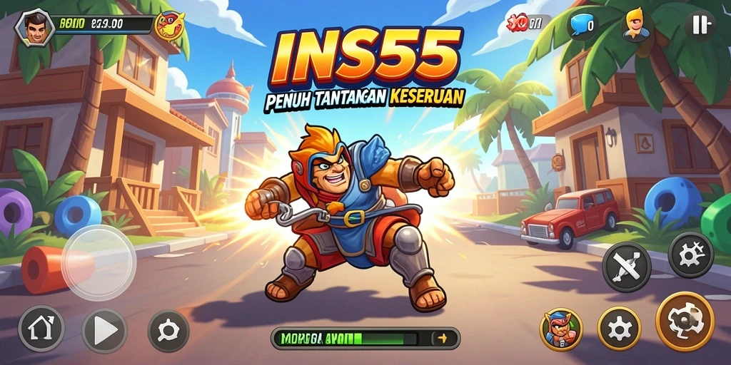 Tampilan screenshot INS55 menunjukkan aksi seru dan tantangan dalam gameplay Arcade.