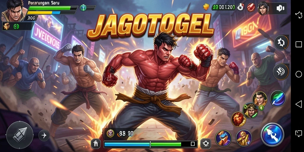 Tampilan gameplay JAGOTOGEL yang mendebarkan dan penuh aksi Fighting.