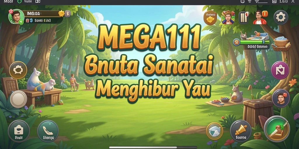 Tampilan gameplay <strong>MEGA111</strong> yang penuh warna dan menyenangkan.