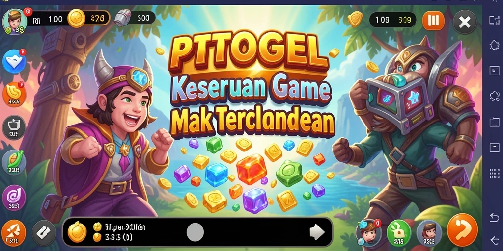 Screenshot utama PTTOGEL menampilkan momen seru dalam gameplay Match-3.