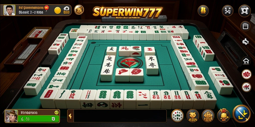 Screenshot utama SUPERWIN777 menampilkan gameplay Mahjong yang seru.