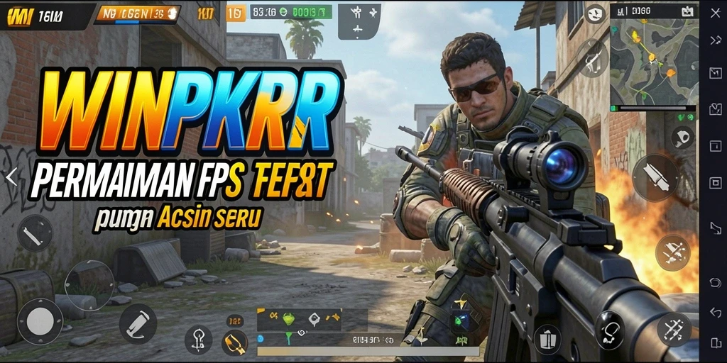 Tampilan gameplay WINPKR yang mendebarkan dan penuh aksi FPS.